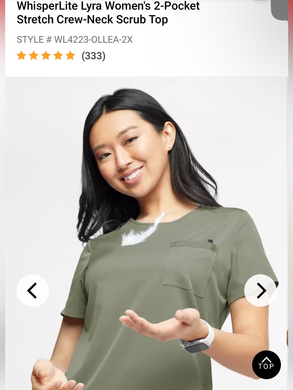 Olive Green Women’s Pocket Short-Sleeve Top